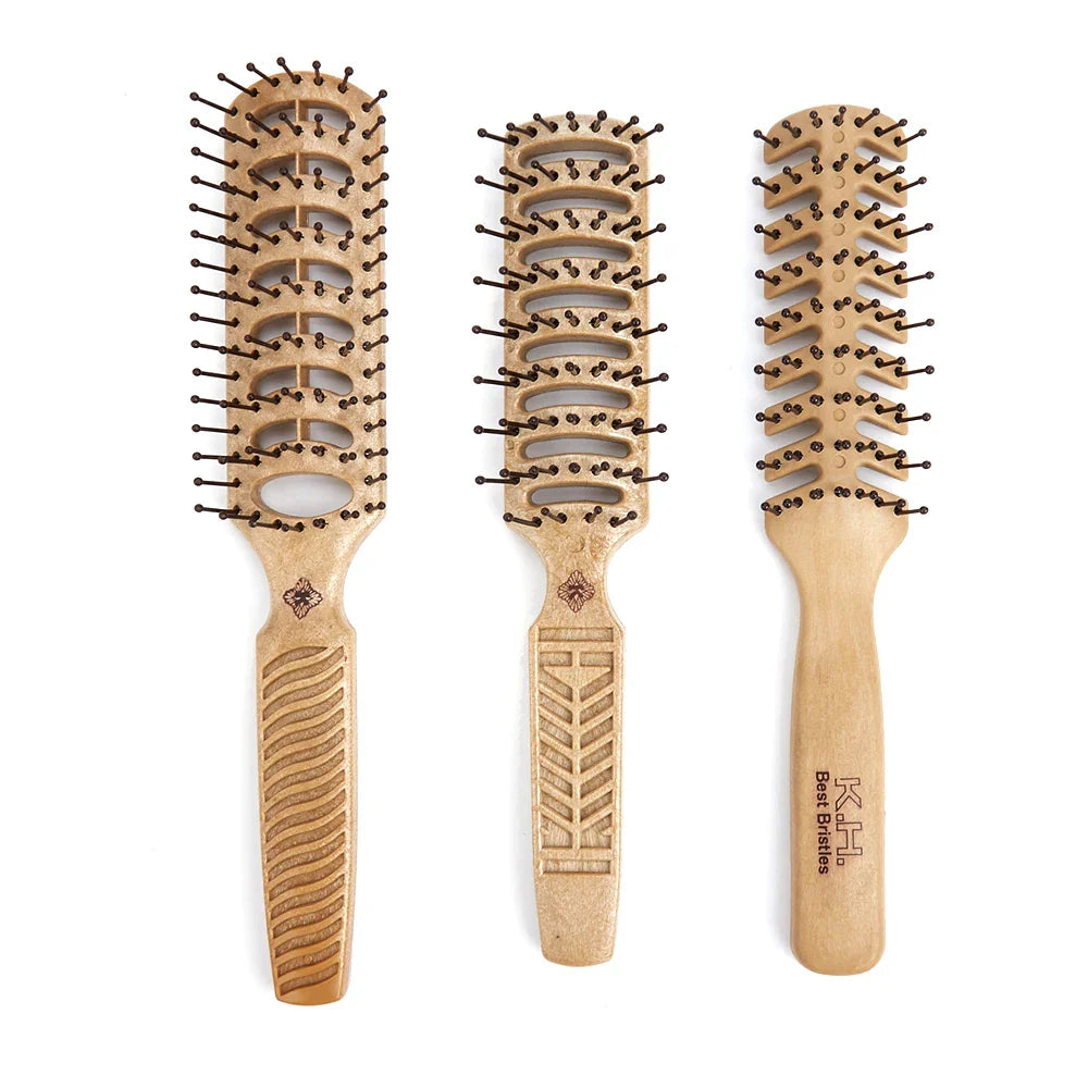 Wooden Wide-Tooth Hair Comb | Scalp Massage & Styling Brush