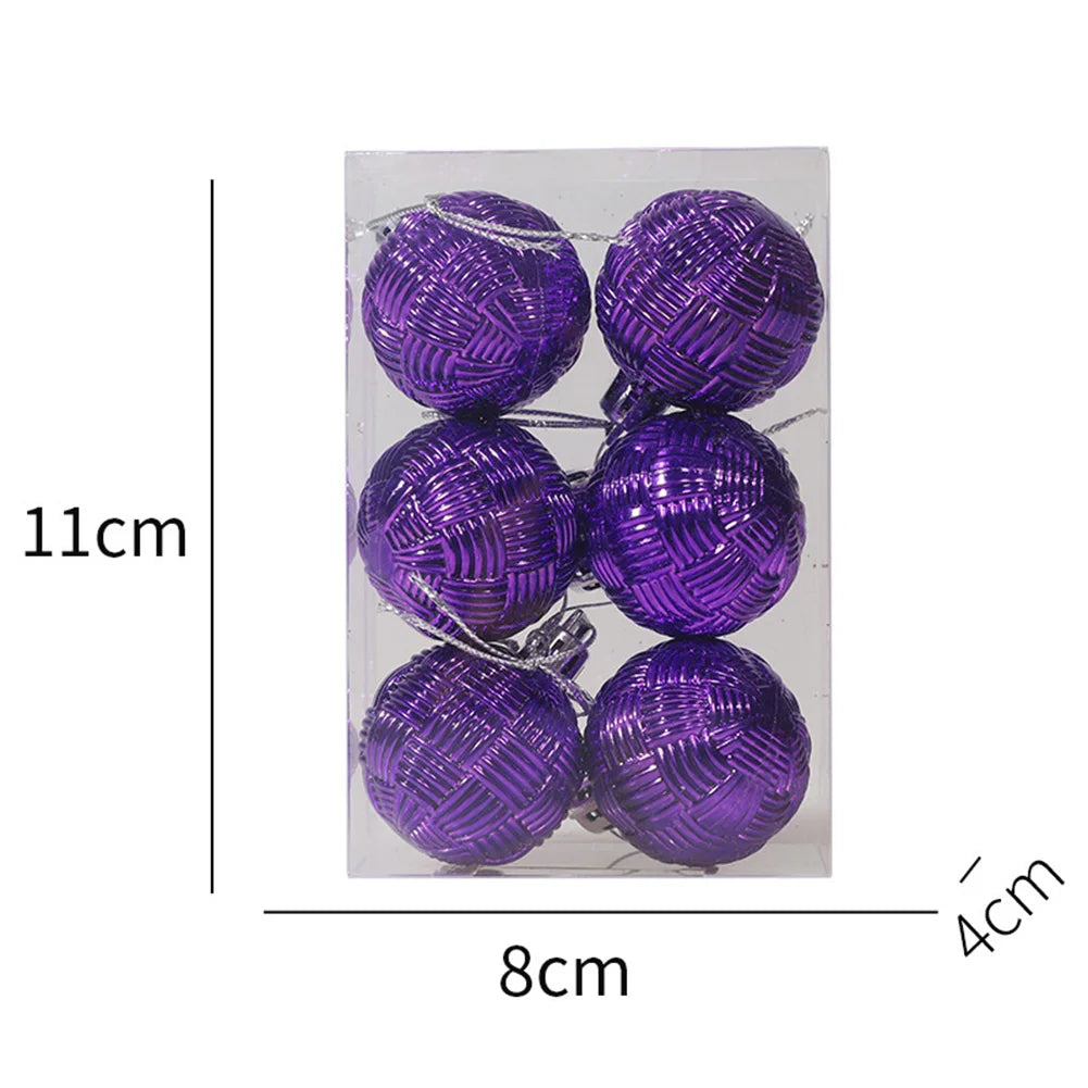 6-Pack Shatterproof Christmas Ball Ornaments – Mixed Baubles