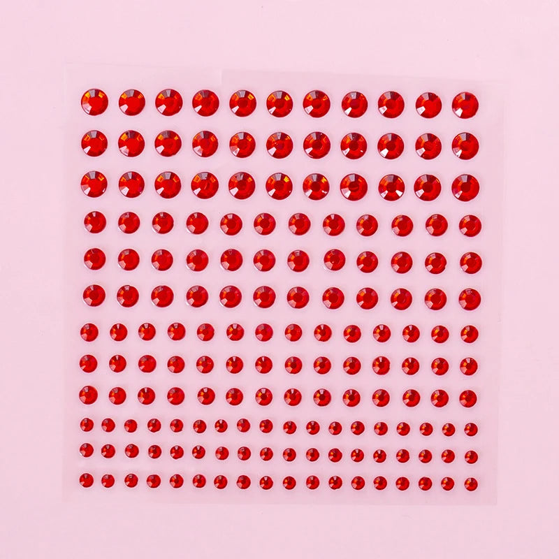 165-Piece Crystal Rhinestone Gem Stickers – Self-Adhesive DIY