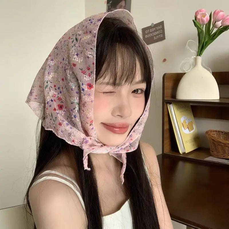 Vintage Floral Headscarf – Women's Bandana & Hair Wrap