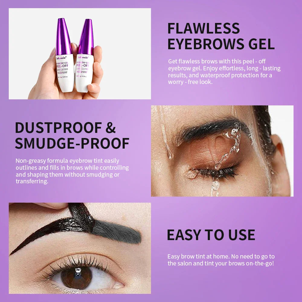 Peel-Off Eyebrow Tint Gel – Waterproof & Long-Lasting