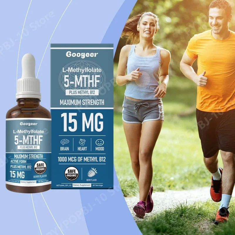 L-Methylfolate 5-MTHF & Methyl B12 Liquid Drops | 60 Servings