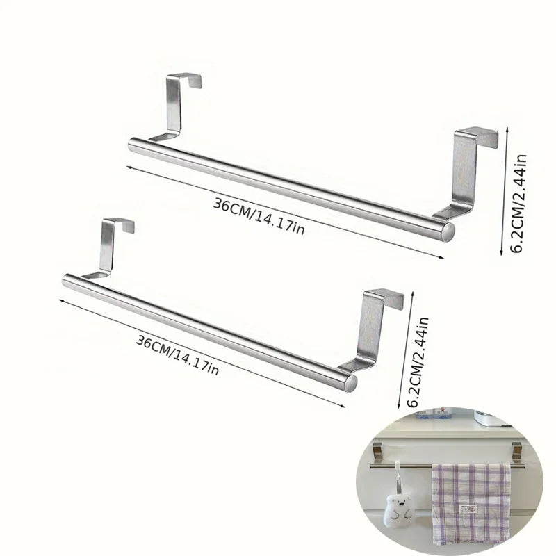 Over Door Towel Rack – Stainless Steel Hanging Bar Holder