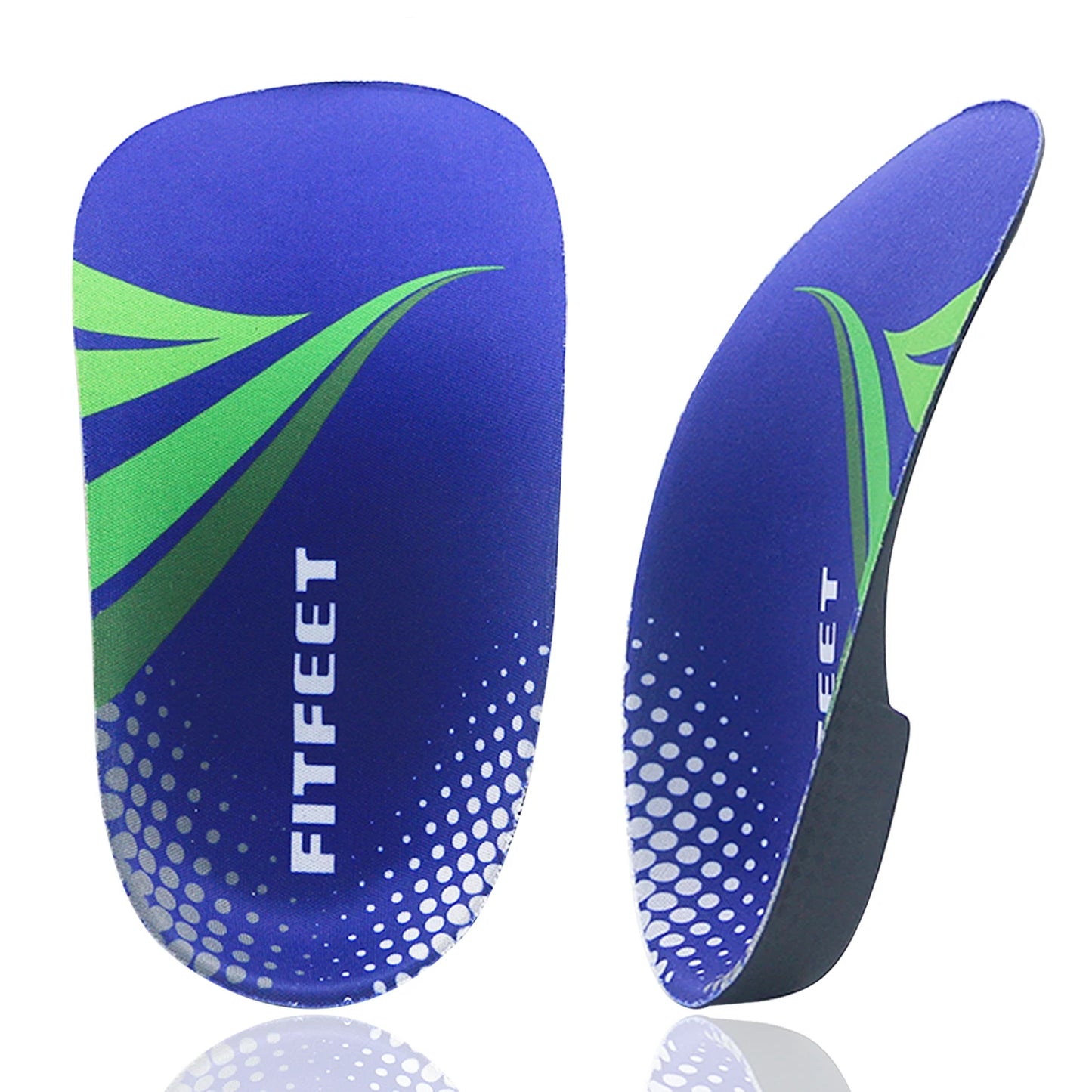 RooRuns Orthopedic Arch Support Shoes Insoles 3/4 Length Flat Feet Shoes Pads for Feet Plantar Fasciitis Heel Pain Relief Unisex Peaceful Pleasures Health and Wellness