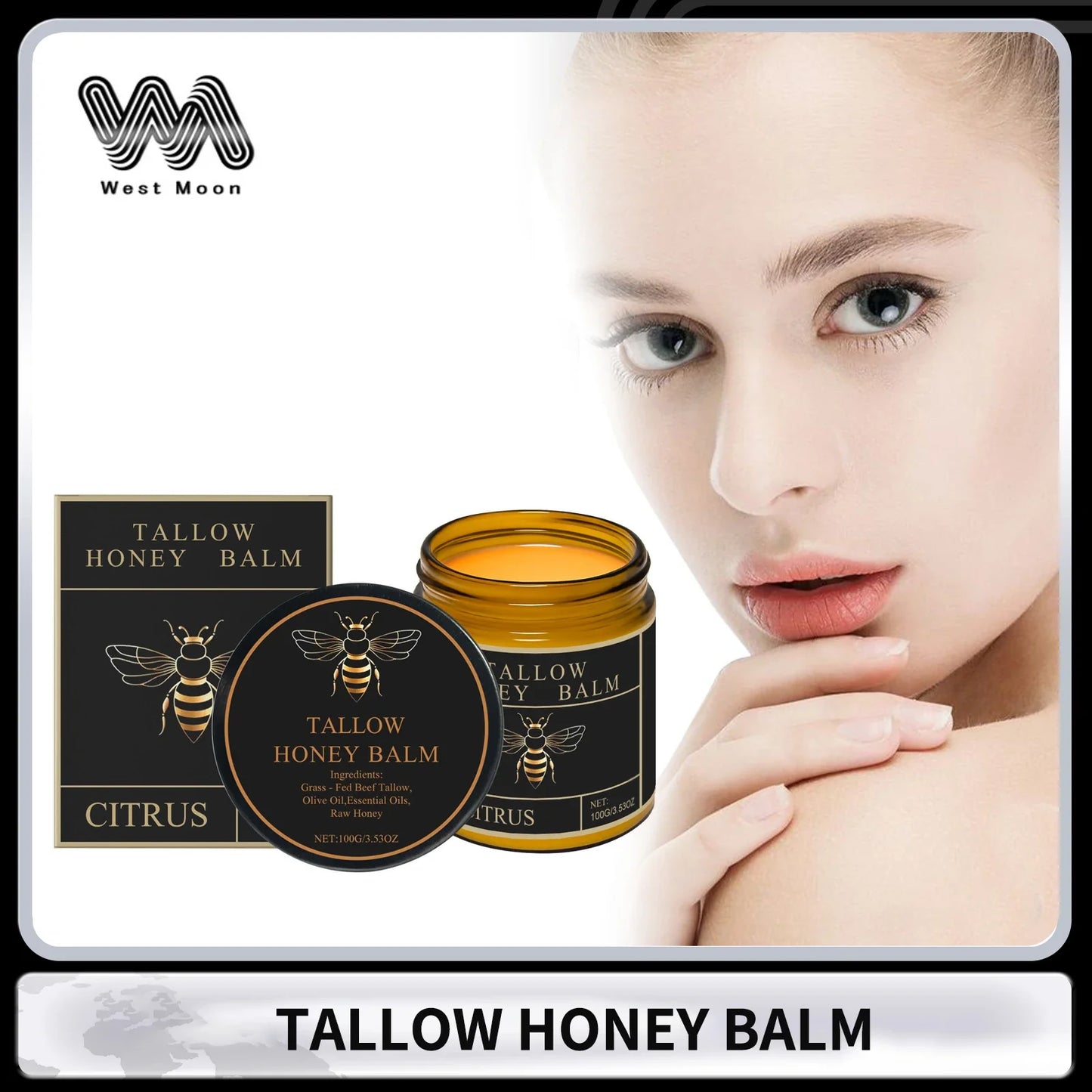 Tallow Honey Cream – Brightening Firming Face & Body Lotion