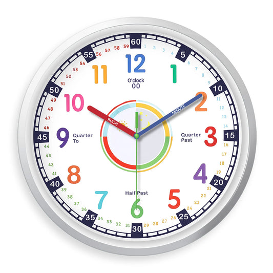 8inch Modern Colorful Digital Pattern Plastic Glass Wall Clock Living Room Bedroom Kitchen Home Decoration Wall Clock Silent Quartz Clock Holiday Gift (No Battery) Peaceful Pleasures Health and Wellness Et103 8 Inch