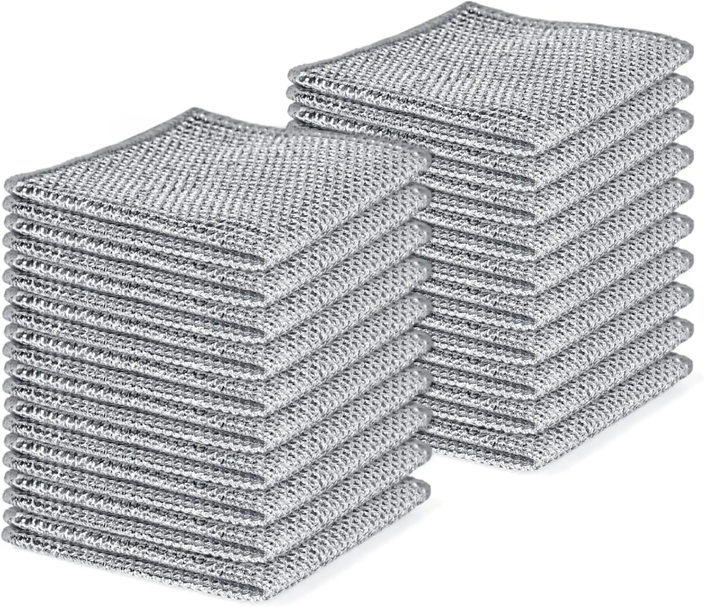 Non-Scratch Steel Wool Dishcloth - Multi-Use Kitchen Scrubbers, Durable Cleaning Pads for Wet & Dry Use White Peaceful Pleasures Health and Wellness