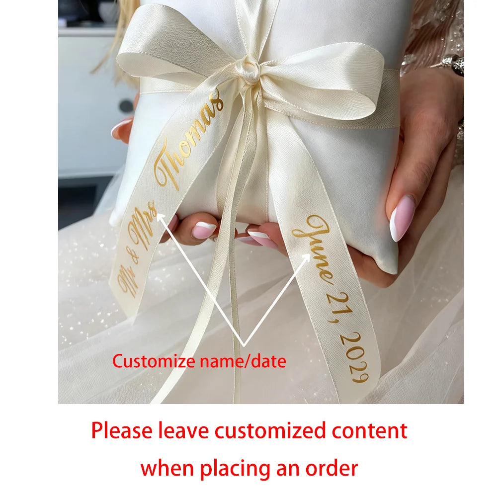 Personalized Wedding Ring Bearer Pillow | Bridal Gift Ring Bearer Pillow Peaceful Pleasures Health and Wellness Ring Pillow 1pcs 15x15cm