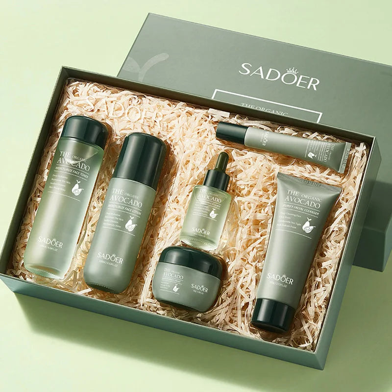 SADOER Avocado 6-Piece Skincare Set | Eye Cream & Anti-Wrinkle