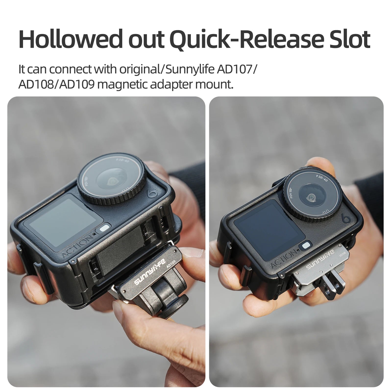 Dual-Function For DJI Action 6 Detachable Bezel With Removable Light Shield Protective Plate And Shock-Resistant Accessories Peaceful Pleasures Health and Wellness