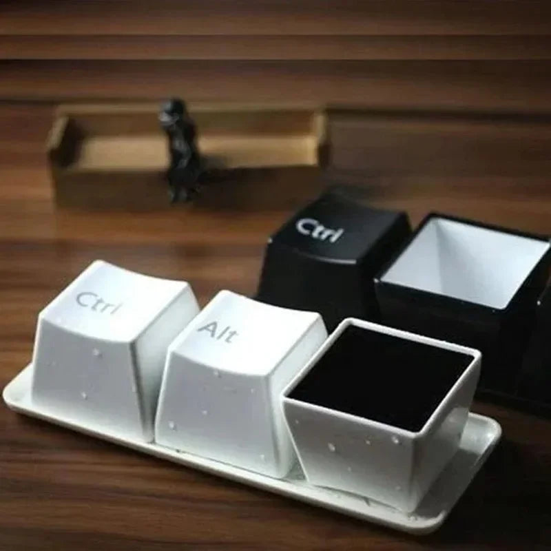 Creative Keyboard Tea Cup Office Coffee Cup Black Ctrl Del Alt Key Mug Peaceful Pleasures Health and Wellness