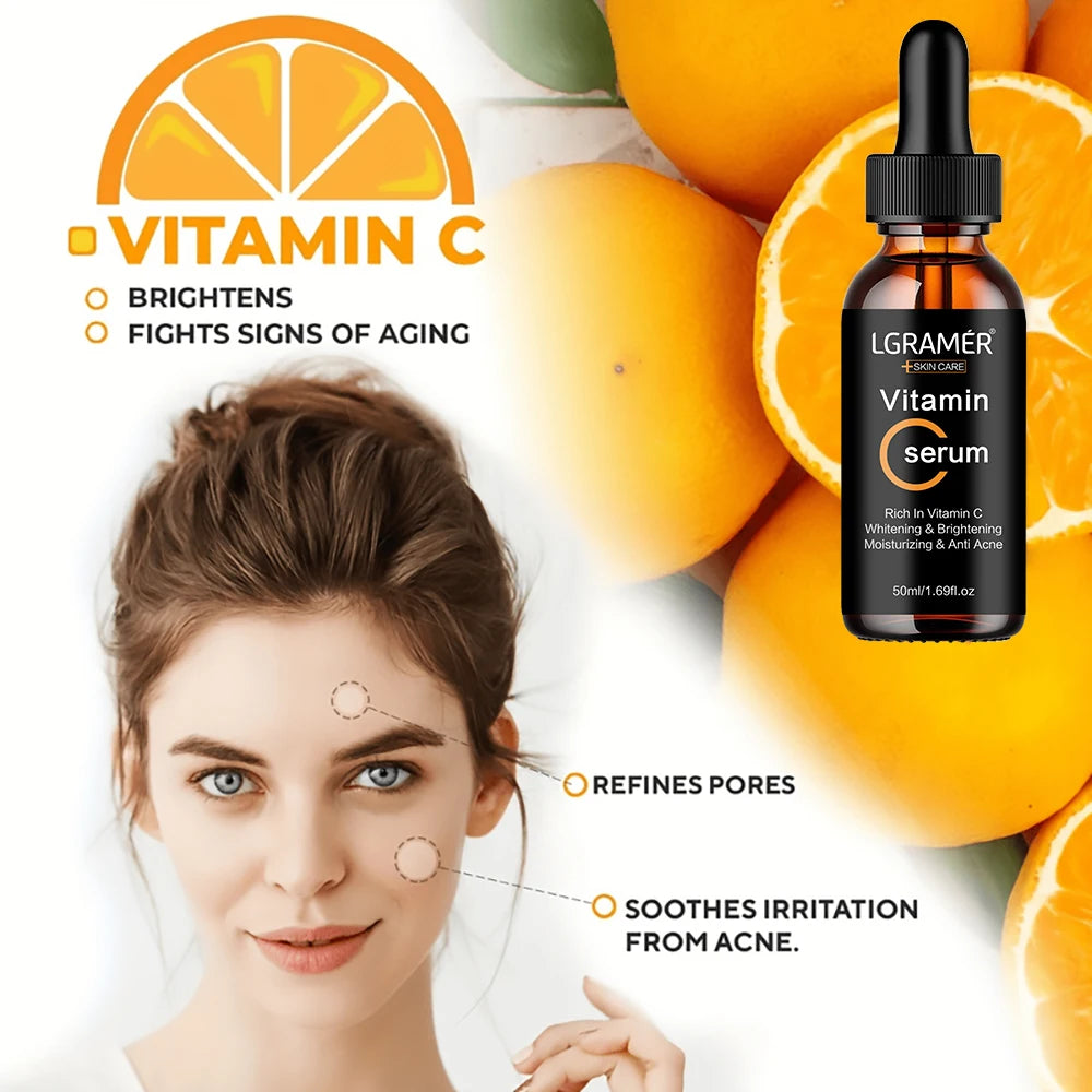 Vitamin C Face Serum – Brightening & Pore Minimizing Essence Face Serum Peaceful Pleasures Health and Wellness