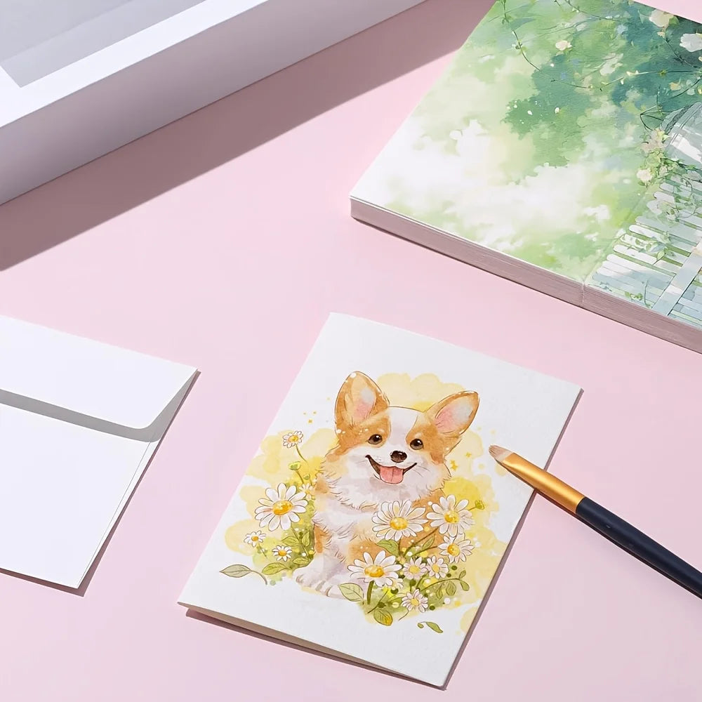 300GSM Watercolor Paper Greeting Cards 20/40pcs with Envelopes