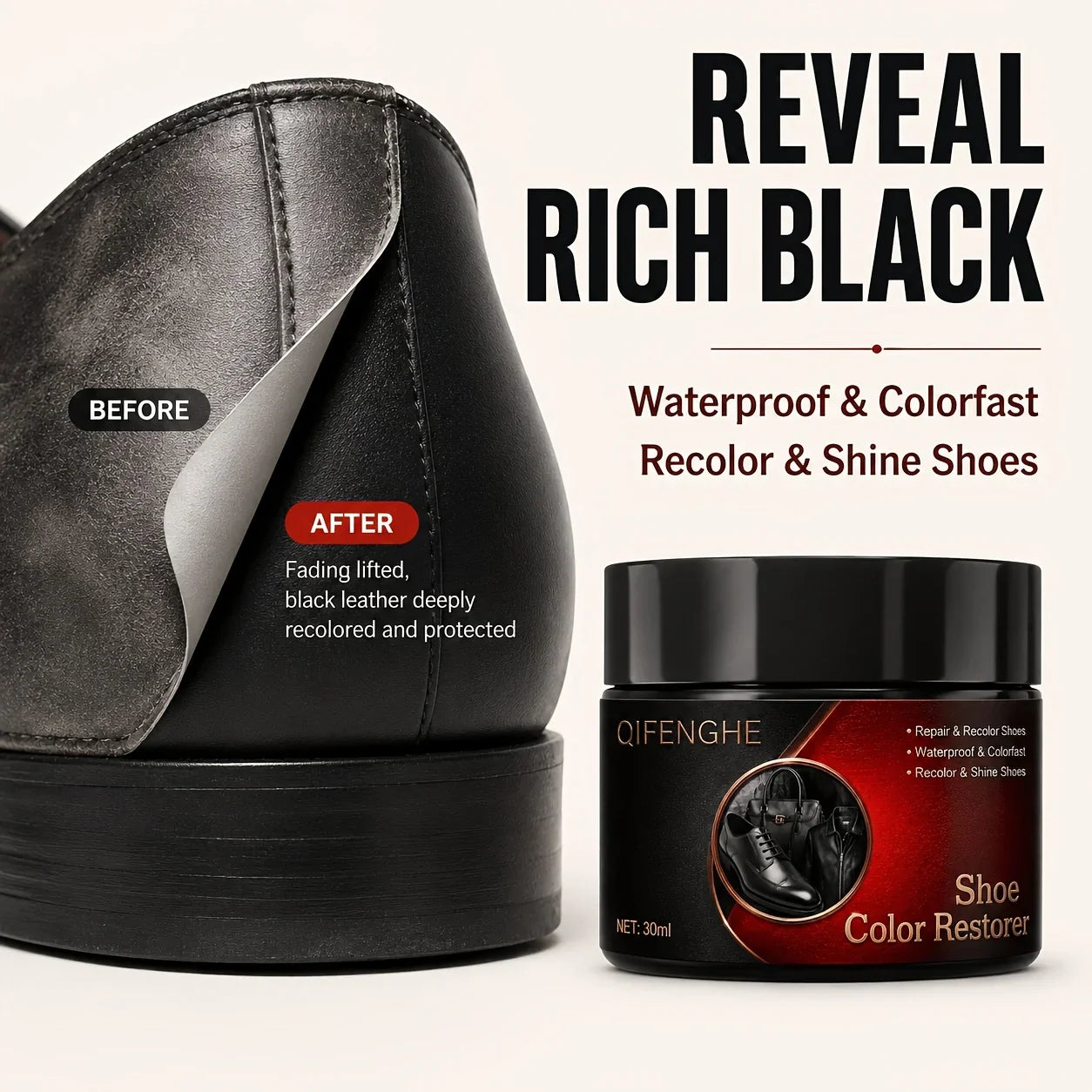 Shoe Polish Color Restorer Cream | Leather Repair for Boots