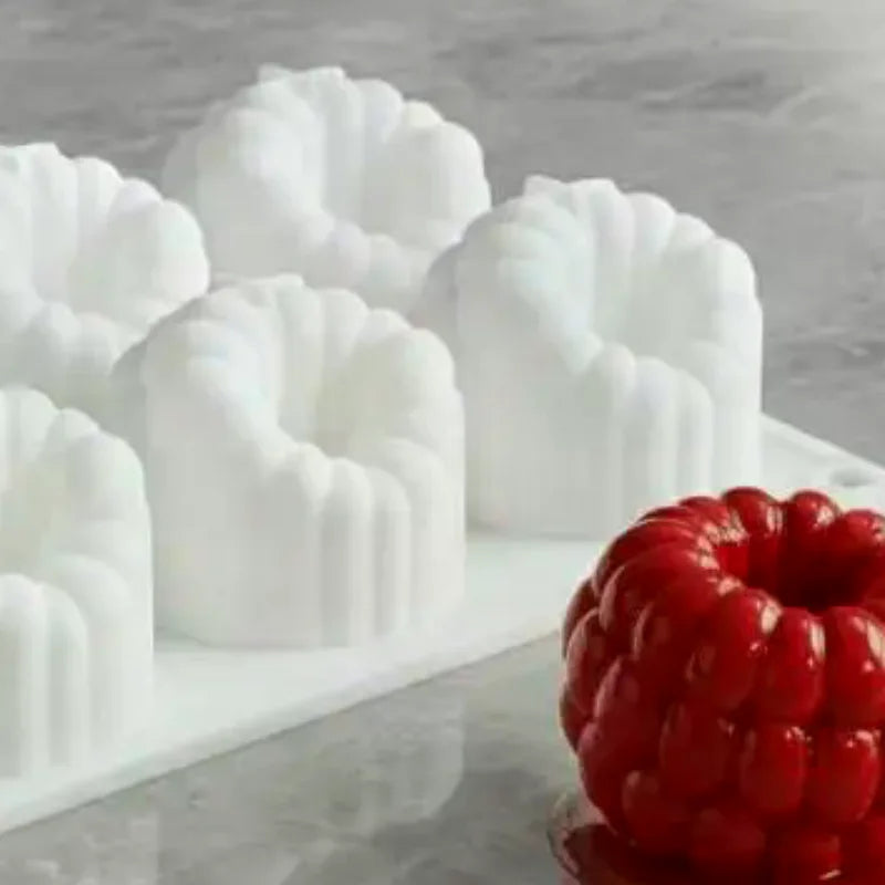 6-Cavity Silicone Raspberry Mold – Non-Stick Baking & Jelly Mold Silicone Baking Mold Peaceful Pleasures Health and Wellness