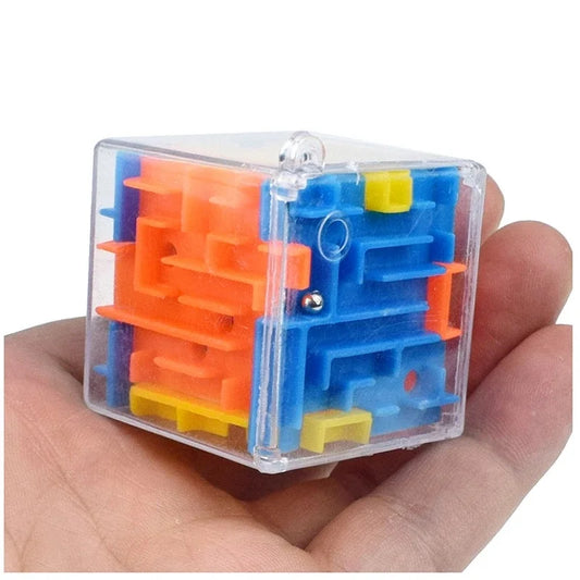 Mini 3D Maze Magic Cube | Six-Sided Labyrinth Puzzle Toy Maze Puzzle Cube Peaceful Pleasures Health and Wellness