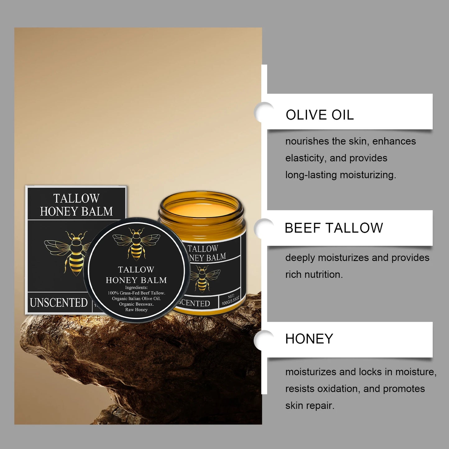 Honey Tallow Moisturizing Cream – Anti-Aging Daily Face Care