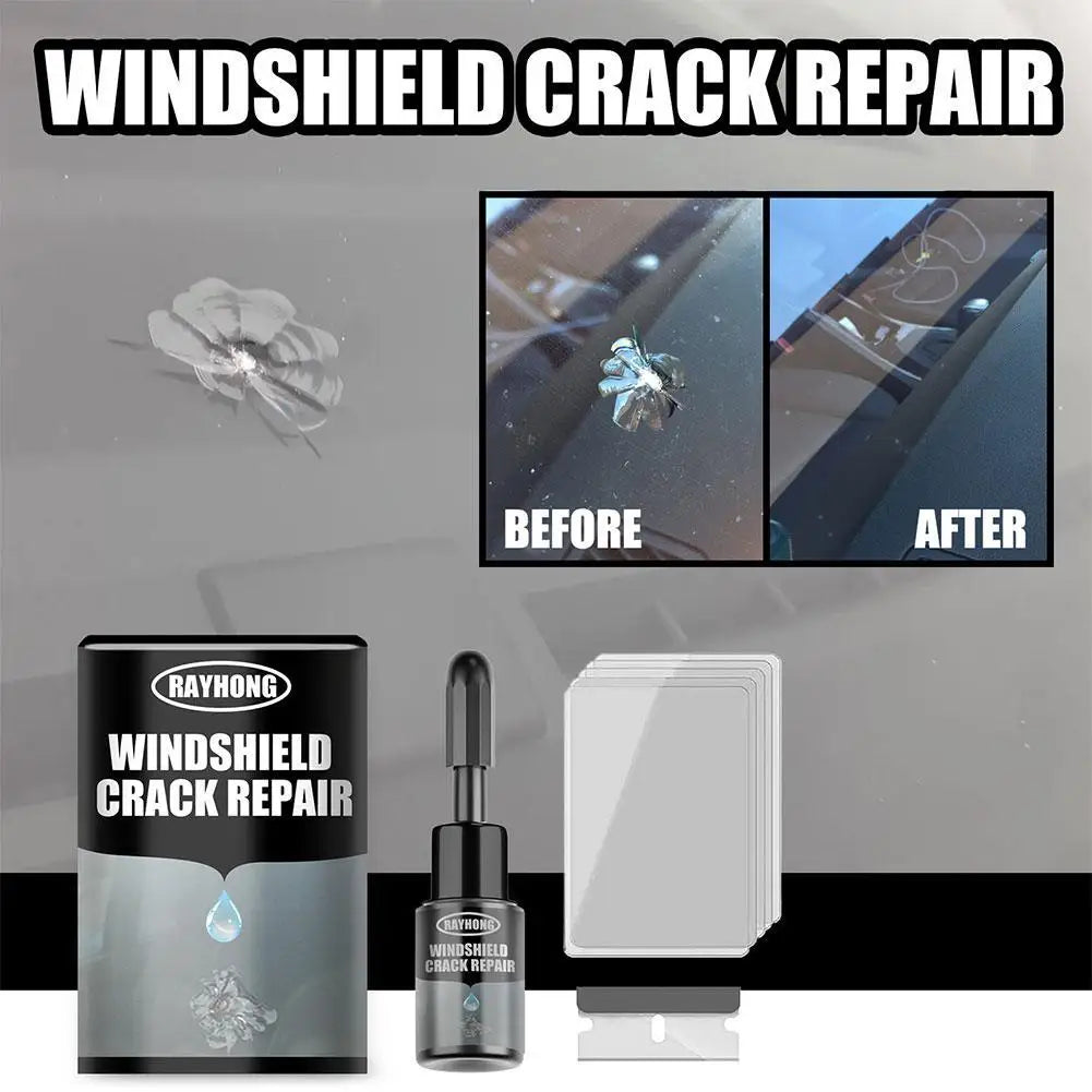 Car Window Windshield Crack Repair tool Fluid DIY Repair Resin Glass Curing Glue Auto Windscreen Scratch Crack Restore Fluid Peaceful Pleasures Health and Wellness