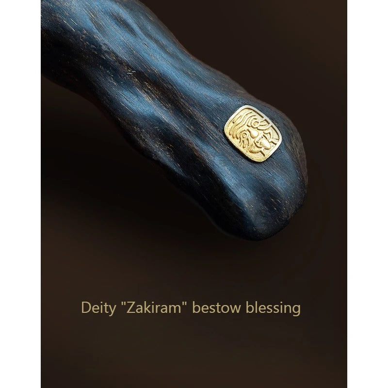 Zakiram God of Wealth Sinking Incense Wood Pendant Ornament