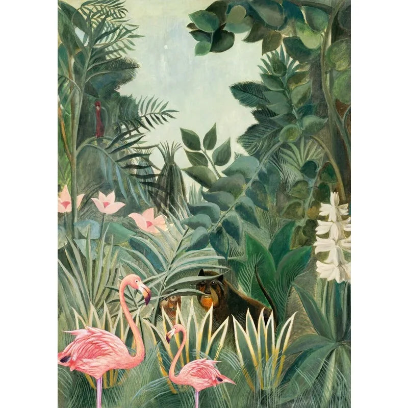 Henri Rousseau Merry Jesters Tropical Jungle Canvas Wall Art Canvas Wall Art Peaceful Pleasures Health and Wellness 10 40x50cm Unframed