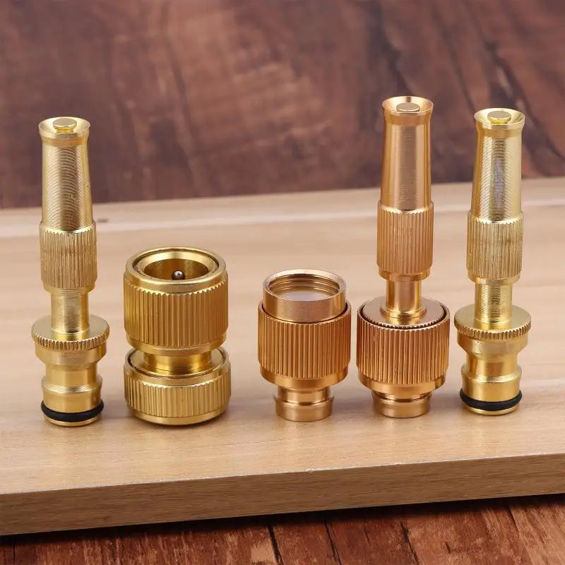 Brass High-Pressure Water Spray Nozzle | Quick Connector