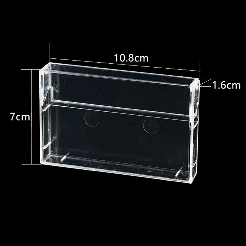 Transparent Cassette Tape Storage Box | Dustproof ABS Case