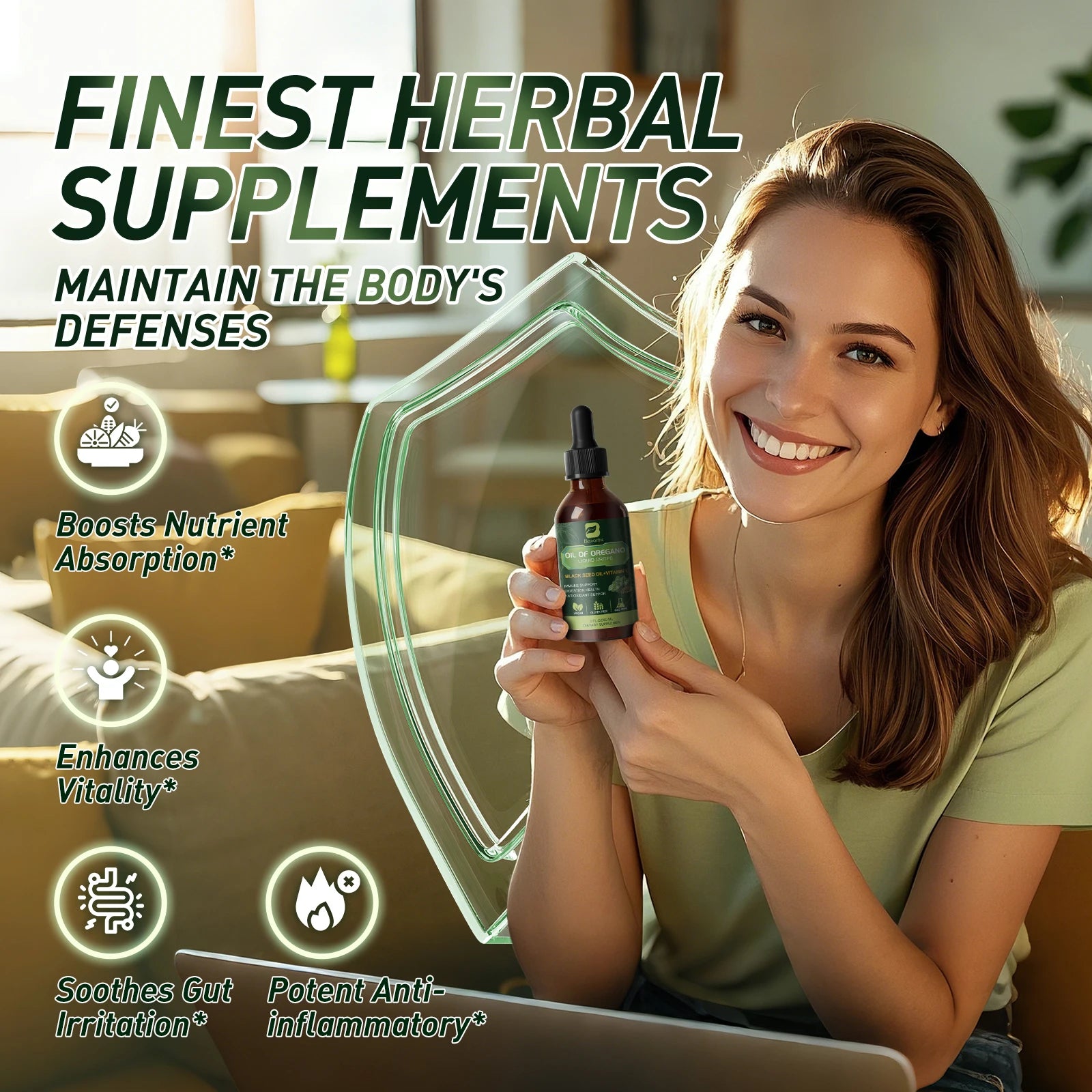 Oregano Oil Drops with Black Seed Oil & Vitamin E Peaceful Pleasures Health and Wellness