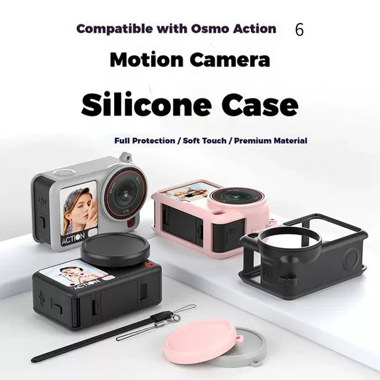Silicone Case & Tempered Film for DJI Osmo Action 6 Camera Protective Case Oasis Select