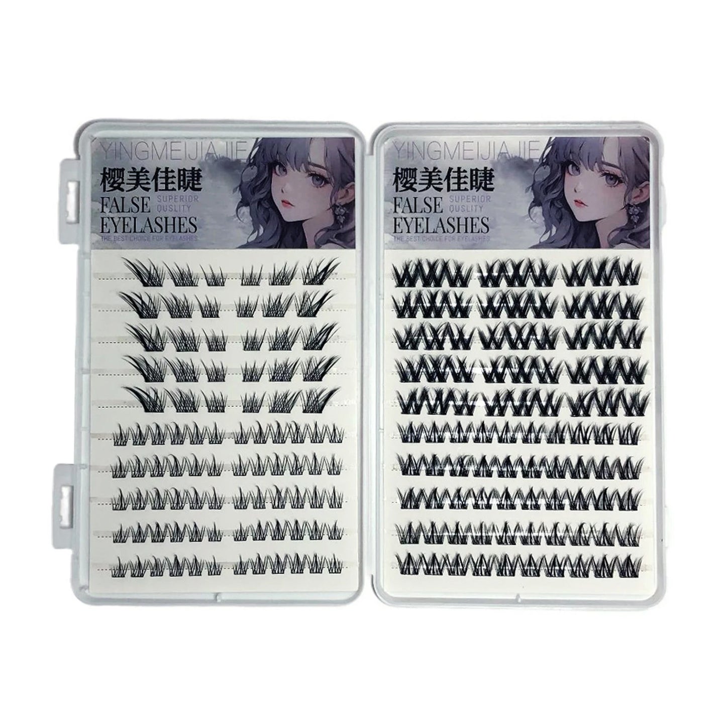 Manga Cluster False Lashes 10–16mm Fluffy Fairy DIY Extensions