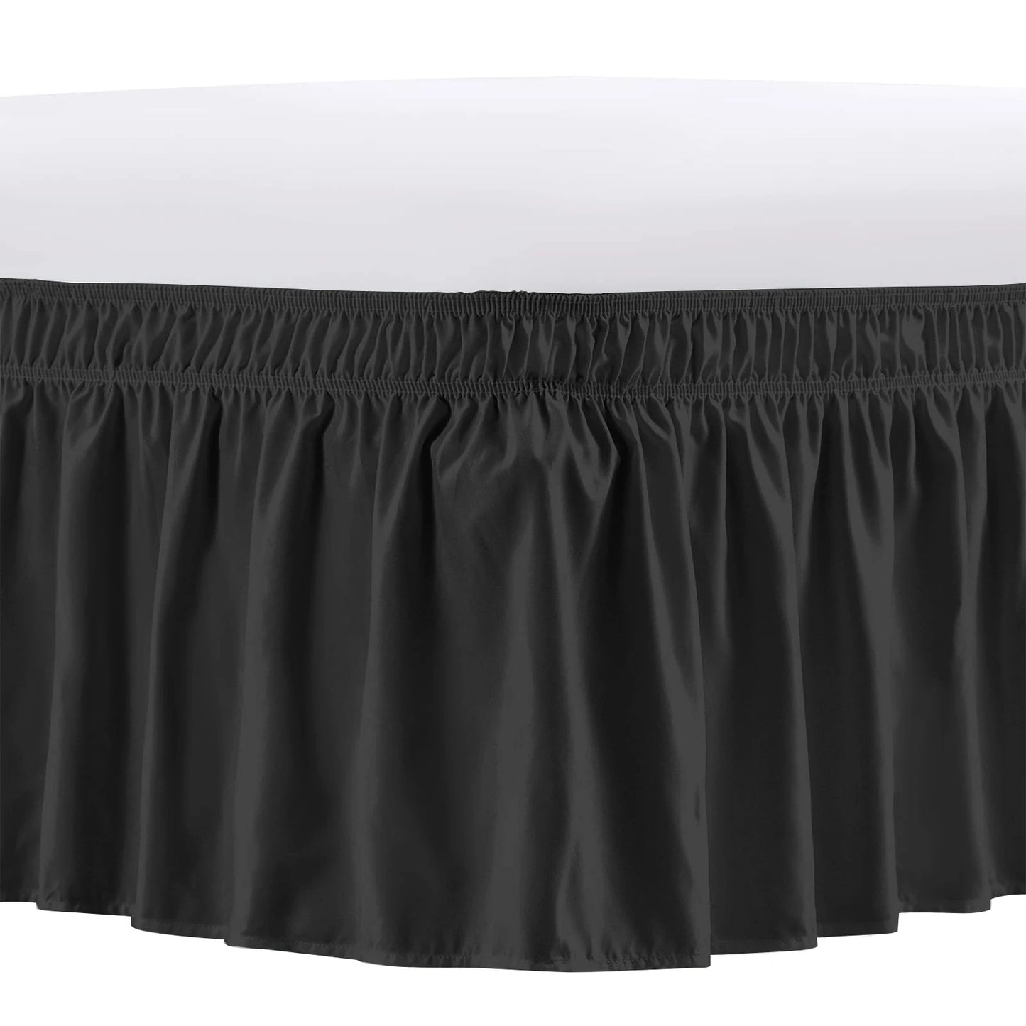 Elastic Wrap-Around Bed Skirt | Wrinkle Resistant Dust Ruffle