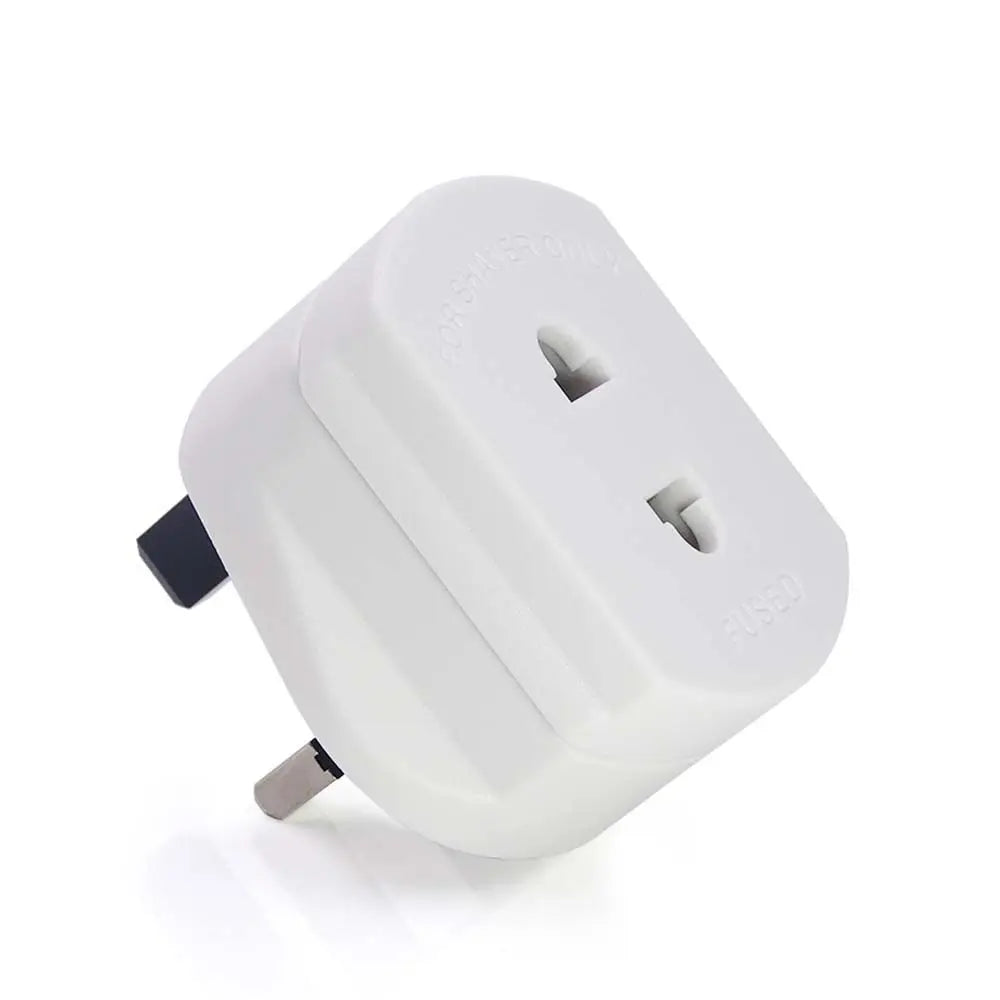 EU 2 Pin To 3 Pin UK Electrical Outlets Power Plug Adapter EU to UK Socket Adapter EU To UK Plug UK Plug Adapter Plug Converter Peaceful Pleasures Health and Wellness white