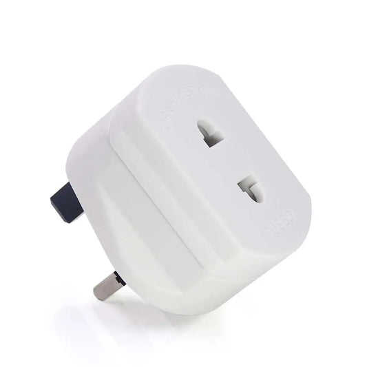 EU 2 Pin To 3 Pin UK Electrical Outlets Power Plug Adapter EU to UK Socket Adapter EU To UK Plug UK Plug Adapter Plug Converter Peaceful Pleasures Health and Wellness white