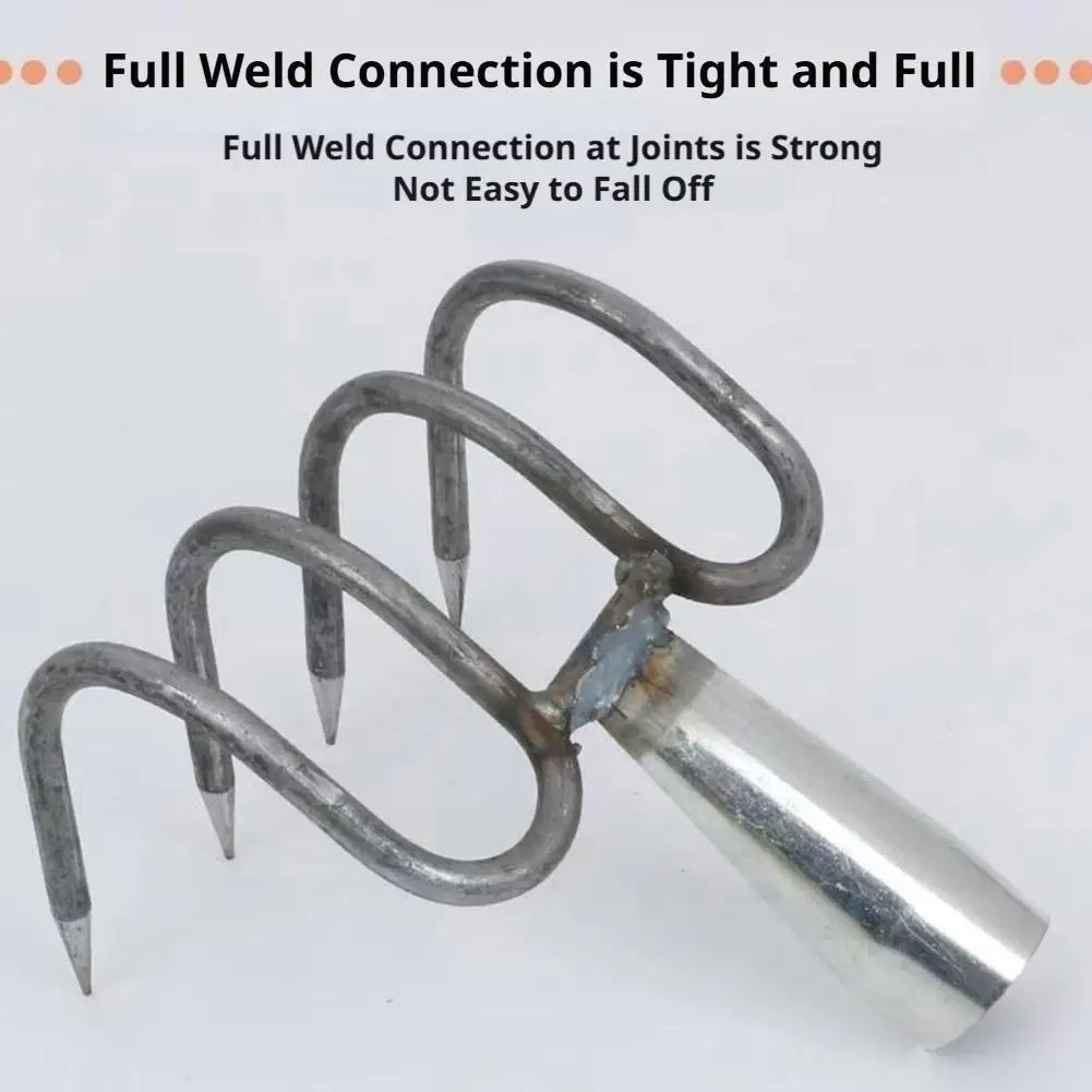 4-Tine Steel Garden Cultivator Fork Head | Weeding & Digging