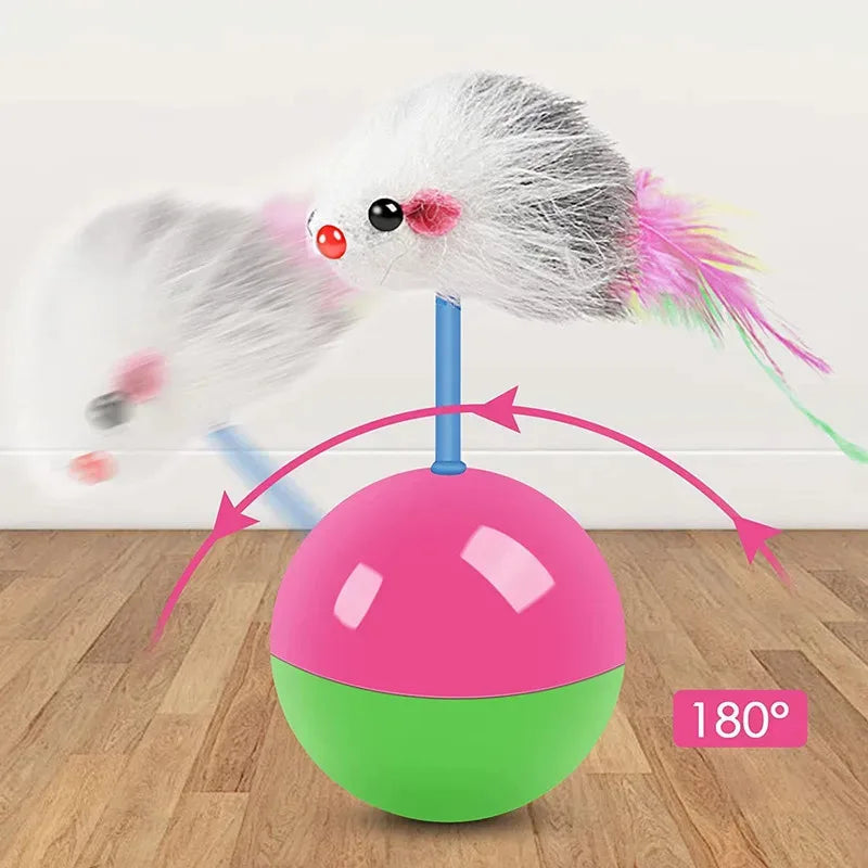 Cat Tumbler Mouse Toy | Self-Righting Interactive Pet Teaser