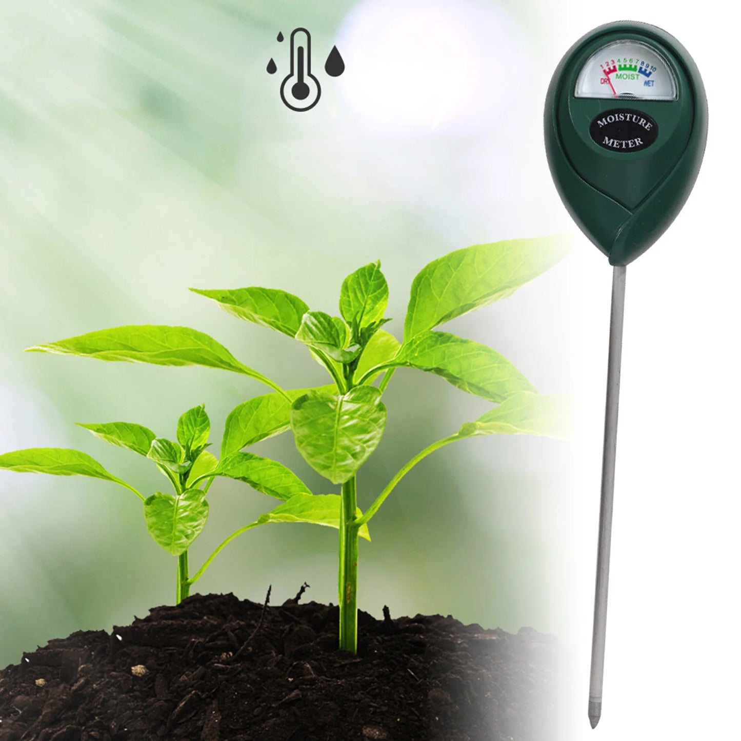 Plant Water Monitor for Soil Large and Clear Dial Moisture Meter Suitable for Home Garden Breeding Peaceful Pleasures Health and Wellness