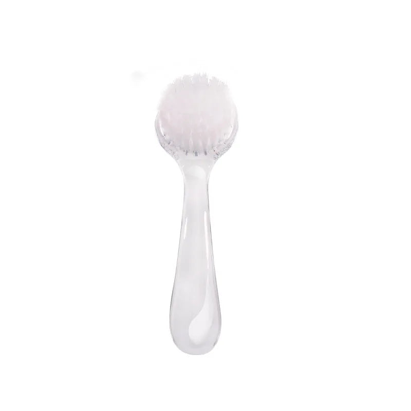 Plastic Non-electric Cleansing Brush Exfoliating Facial Cleanser Brush Face Cleaning Washing Soft Bristle Brush Scrub Peaceful Pleasures Health and Wellness WHITE