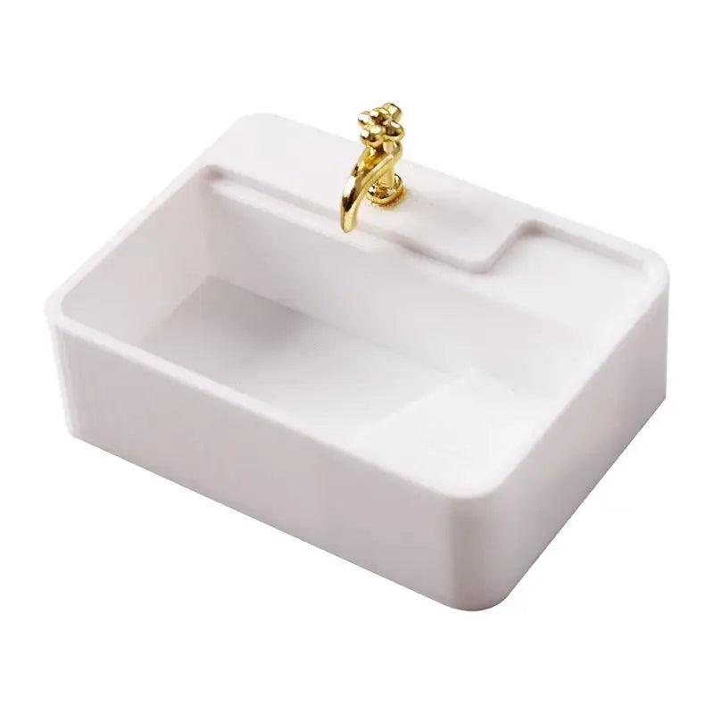 1/12 Scale Dollhouse Miniature Bathroom Sink – Realistic Decor