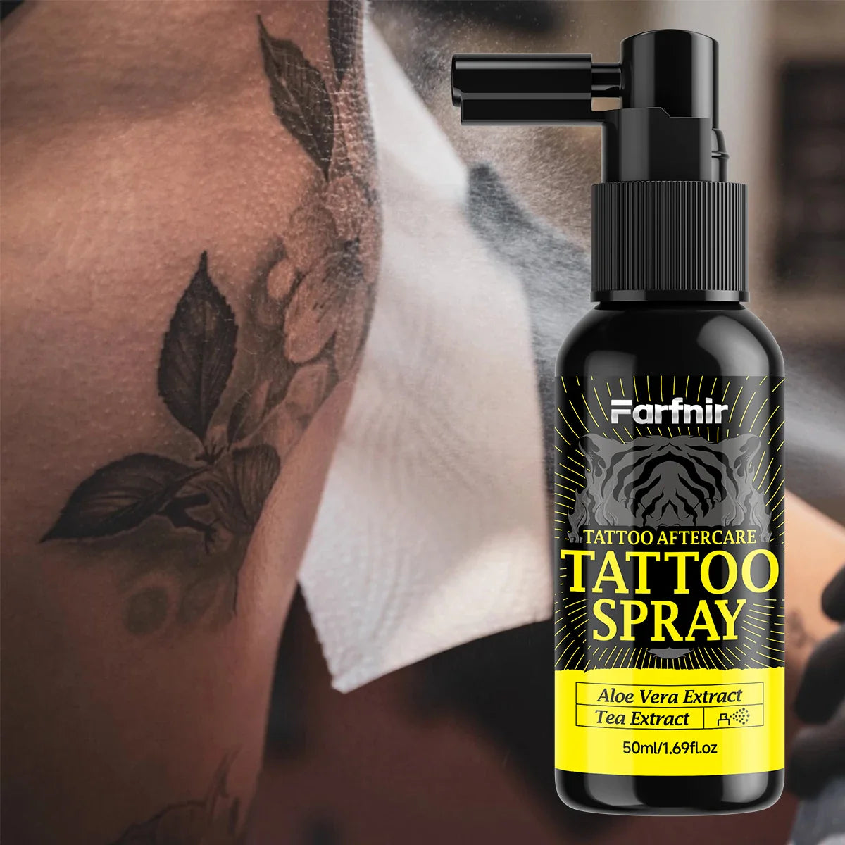 Tattoo Care Spray – Pre & Post Tattoo Color Brightener 50ml