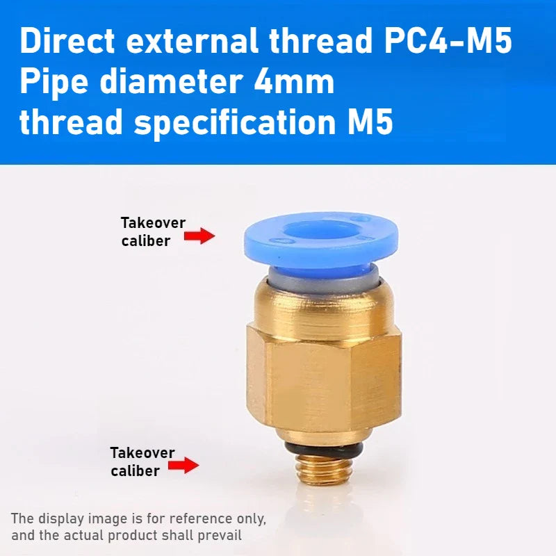 Copper Pneumatic Push-In Fitting | Quick-Connect Air Connector