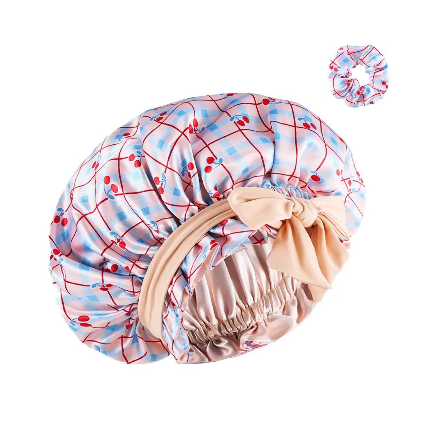 Satin Silk Sleep Bonnet for Curly Hair | Adjustable Head Wrap