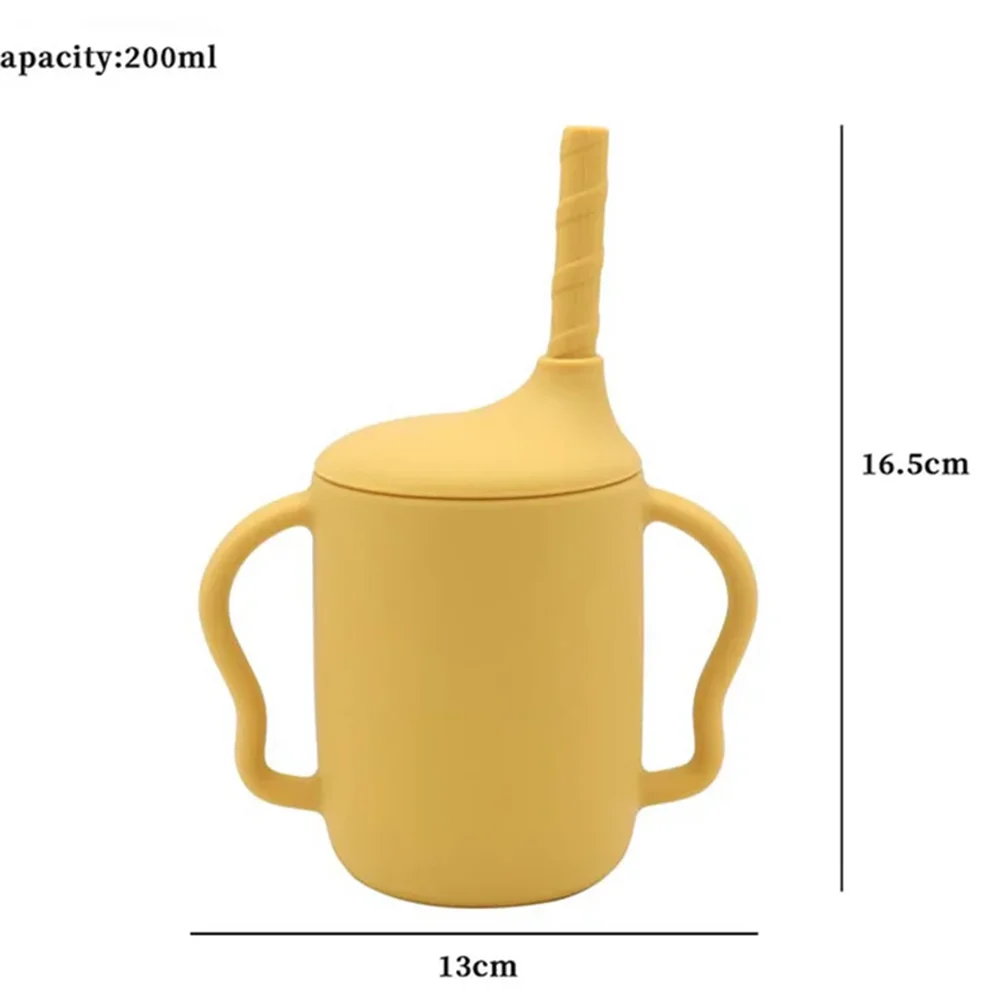 Kids' Food-Grade Silicone Straw Cup | Spill-Proof 350ml