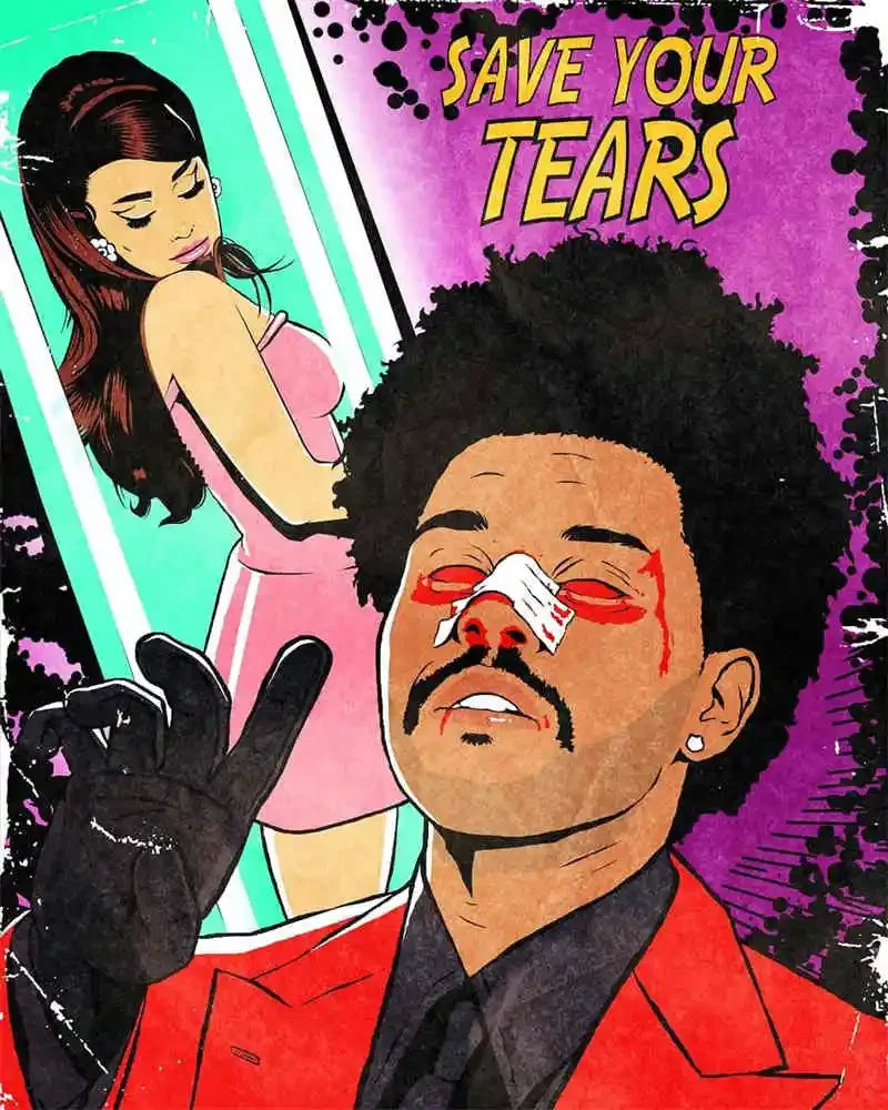 The Weeknd Canvas Wall Art | Starboy Hip Hop Poster Print