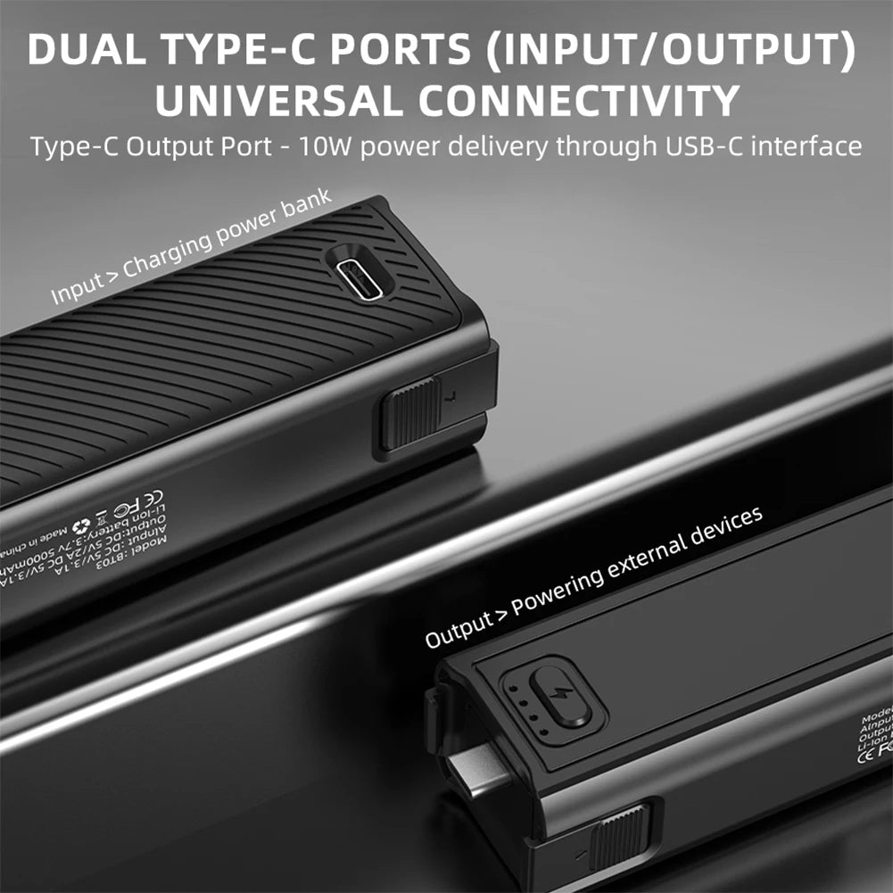 PO3050 For DJI Pocket 3 Battery Life Controller 10W 5000mAh Handheld Fast Charging Charger Extension Rod For DJI Pocket 3 Camera Peaceful Pleasures Health and Wellness