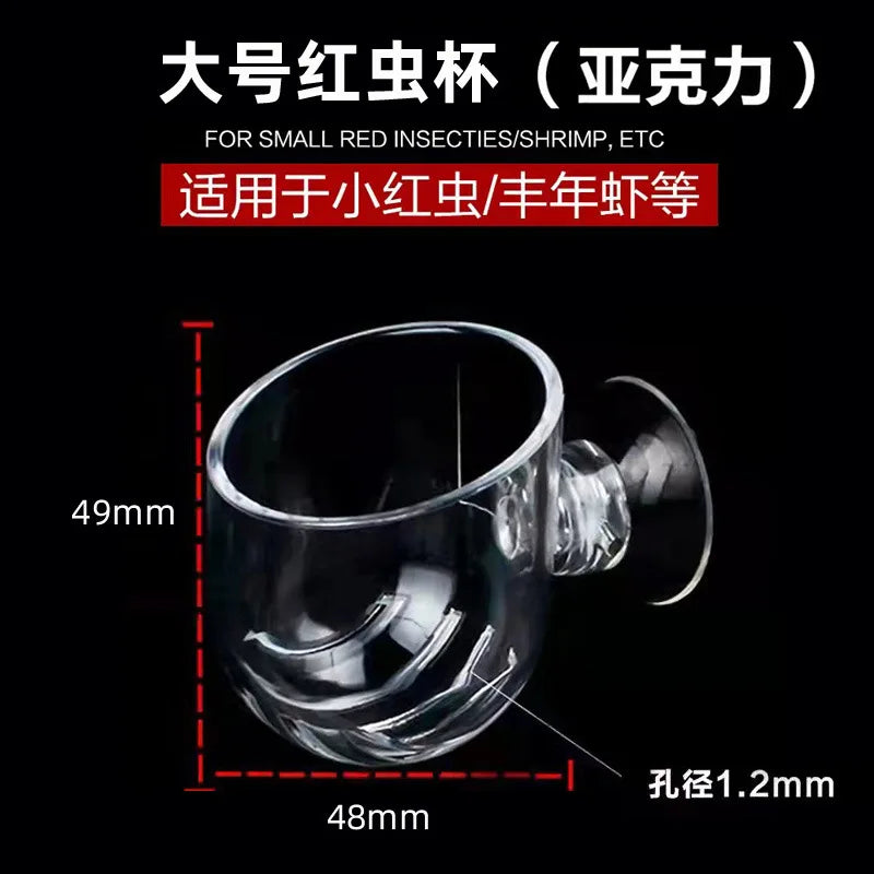 Acrylic Aquarium Plant Pot Cup with Suction Cups | Fish Tank Decor