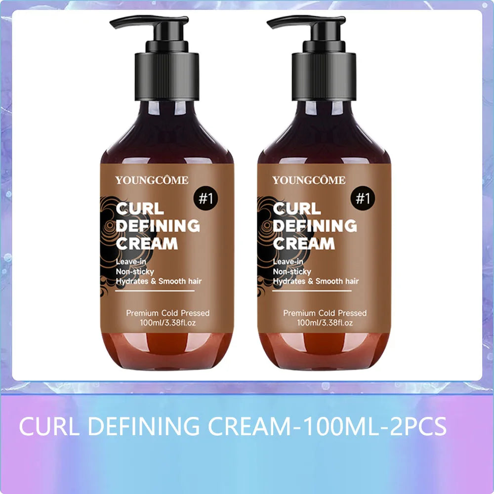 YOUNGCOME Curly Hair Styling Cream | Moisturizing Frizz Control