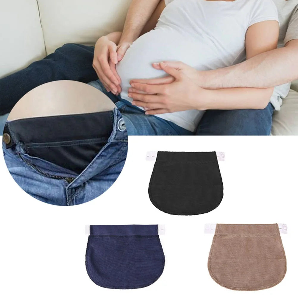 Maternity Pregnancy Waistband Belt Adjustable Elastic Pants Lengthening Extended Button for Maternity Accessories Peaceful Pleasures Health and Wellness