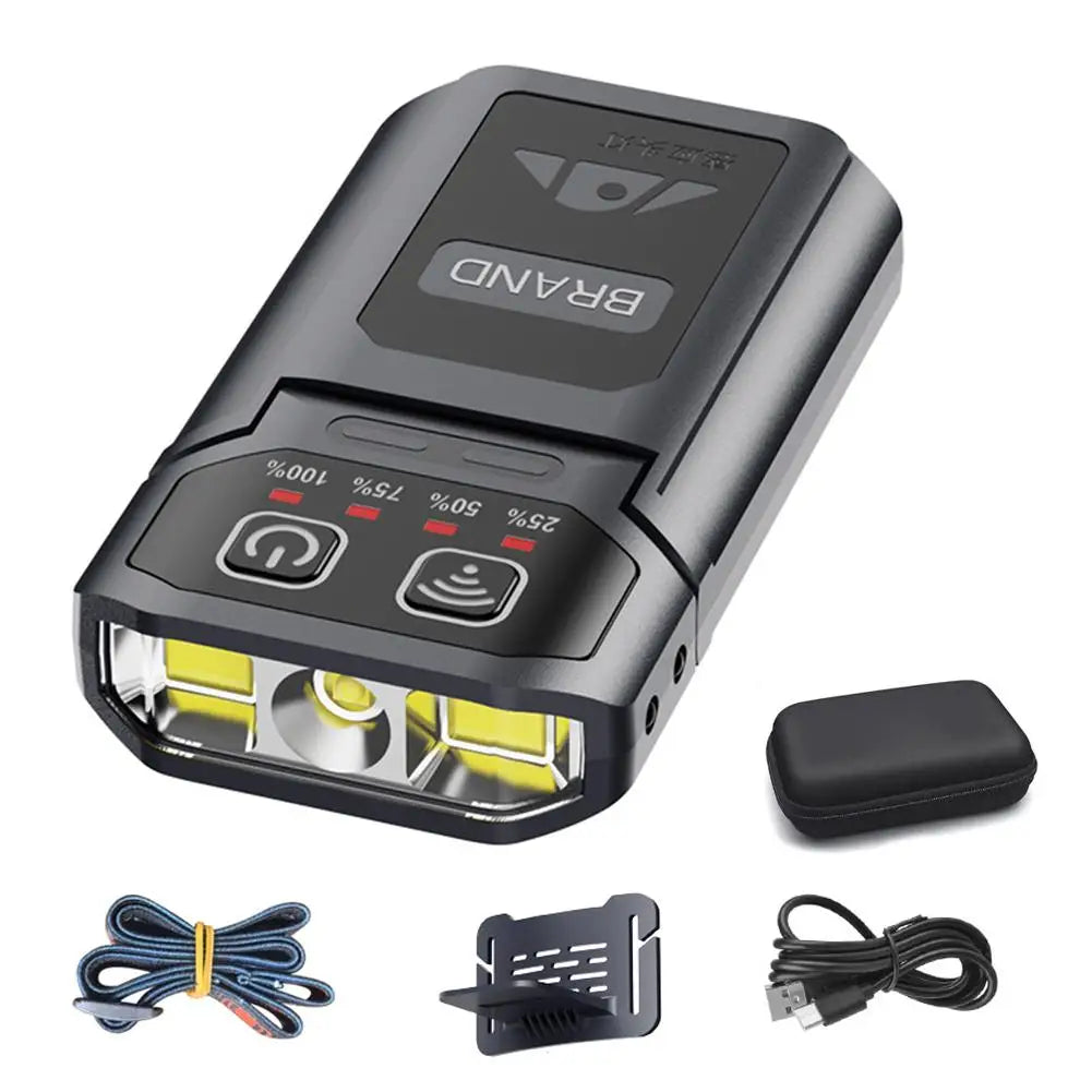 Clip-On Cap Headlamp | Wave Sensor, IPX6, USB Rechargeable LED