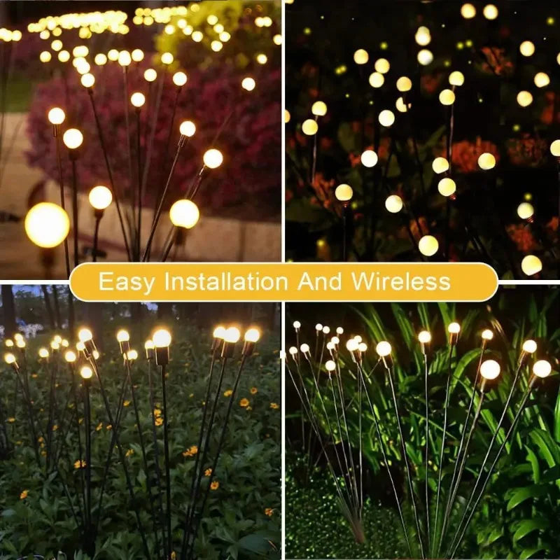 Solar Firefly String Lights – Outdoor Garden Lawn Stake Decor
