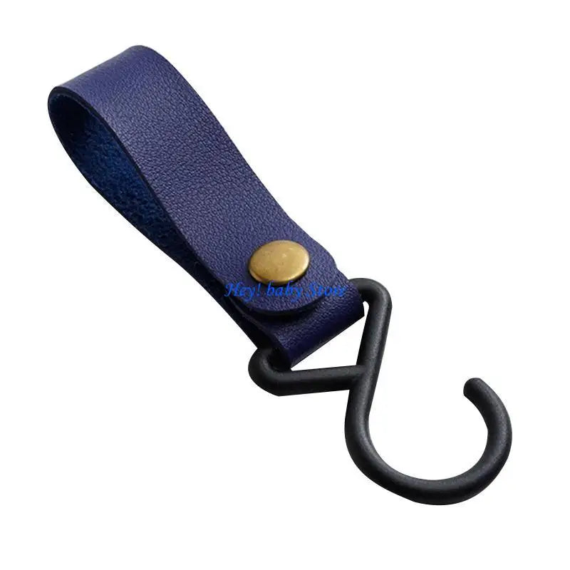 PU Leather S Hook Strap Loop Buckle – Stroller Bag Hanger