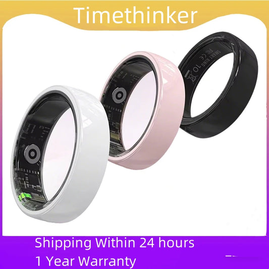 R12 Smart Ring with Charging Case Women Men Gesture Control Heart Rate Sleep Monitor SmartRing 5ATM Waterproof For Android IOS Peaceful Pleasures Health and Wellness